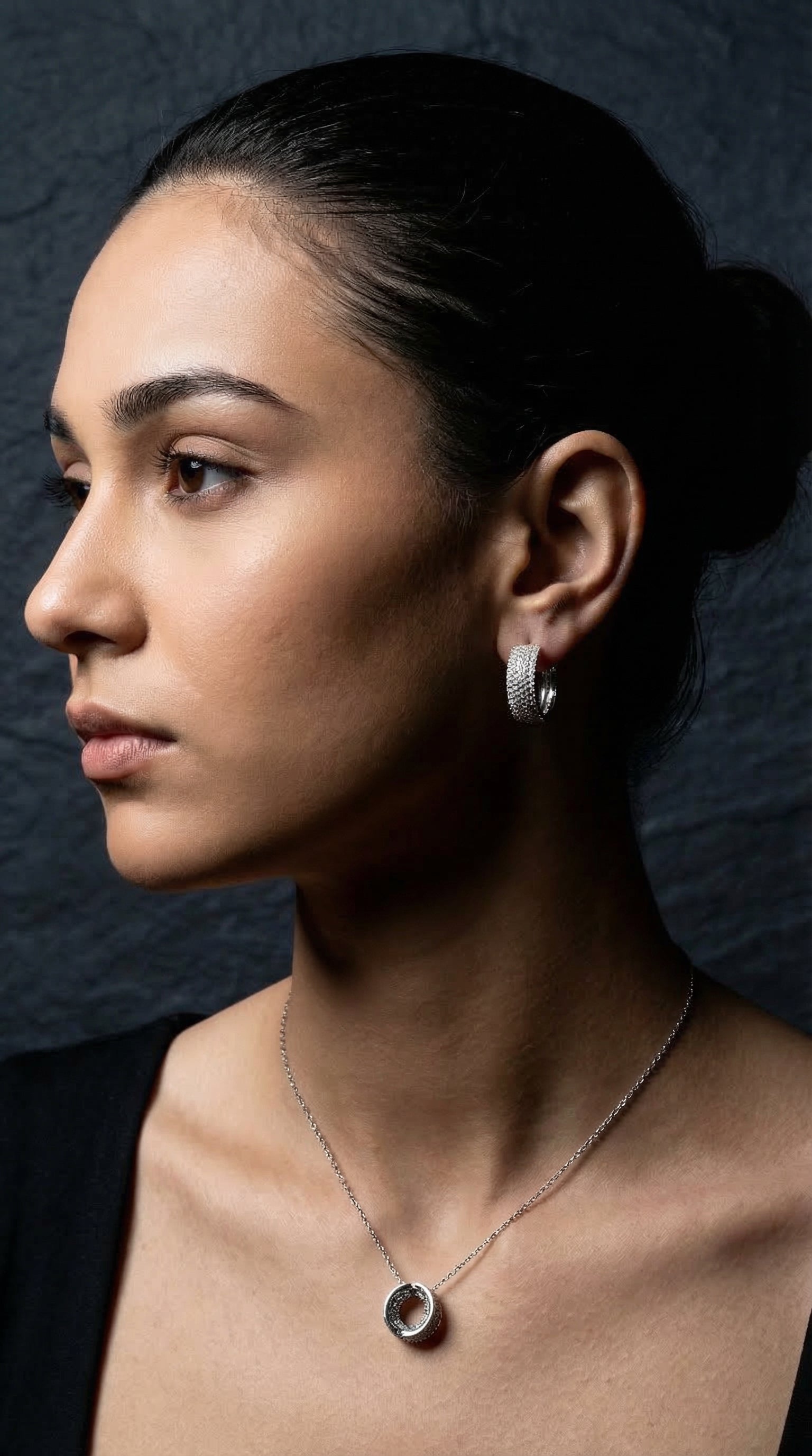 Royal Emerald Green Zircon Bridal V-Necklace & Floral Drop Earring Set